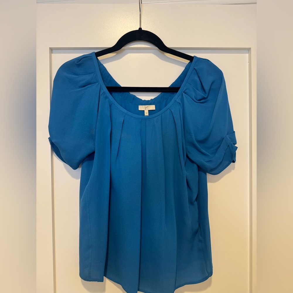 Joie Silk Short Sleeve Blouse - XS